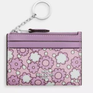 Coach Purple Floral Card Holder